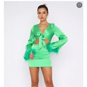 White Fox Boutique Green Mini Dress